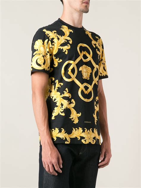 versace black long sleeve shirt|authentic versace shirts.